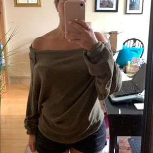 Free people hunter green sweater